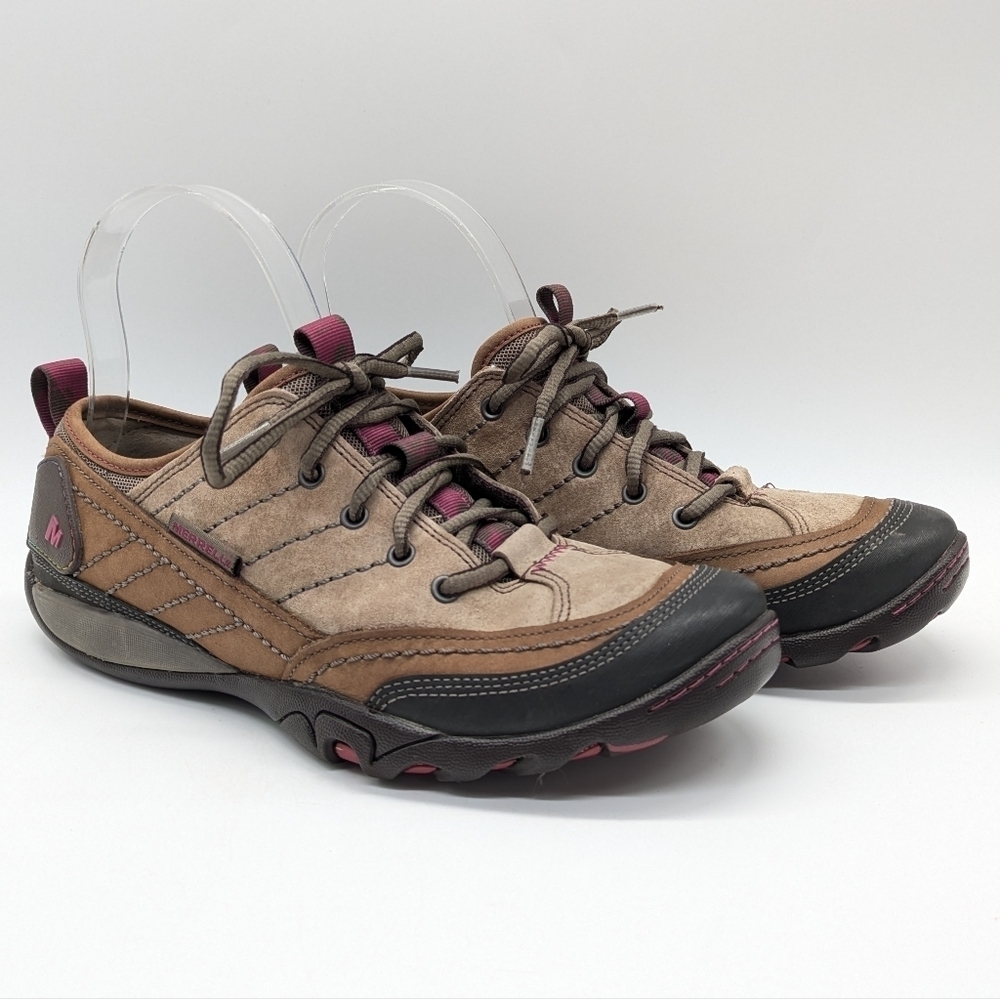 Merrell Brown Tan Mimosa Lace Up Leather Shoe 7 1/2
